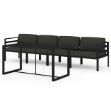 Set mobilier de gradina cu perne, 5 piese, antracit, aluminiu