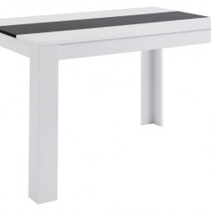 Masa de sufragerie BAITA din lemn, alb si negru, 80 x 120 x 75 cm - RESIGILAT