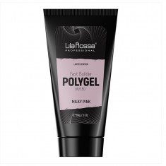 Polygel Lila Rossa Premium 105, 60 ml, lucios, uscare rapida, Milky Pink foto