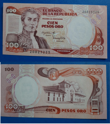 bancnotă _ Columbia _ 100 pesos _ 1983 _ UNC foto