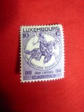 Timbru Luxemburg 1934 - Calaret Rege von Bohmen ,10C violet ,sarniera, Nestampilat