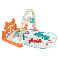 Saltea interactiva pentru bebelusi, cu pian si jucarii senzoriale, dimensiuni 75x61x49cm, din ABS nontoxic, multicolor