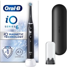 Periuta de dinti electrica Oral-B iO6 cu Tehnologie Magnetica si Micro-Vibratii, Inteligenta artificiala, Display led interactiv, Senzor de presiune S