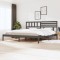 vidaXL Cadru de pat, gri, 200 x 200 cm, lemn masiv de pin
