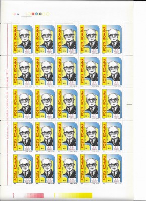 Romania 1995 - Aniversari - Comemorari - Personalitati, serie in coli de 25 ,MNH, LP 1382 foto