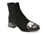 Botine EPICA negre, EB884, din piele intoarsa