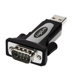 ADAPTOR USB LOGILINK USB 2.0 (T) la Serial DB9M (9-pin)(RS232)(T) negru cu argintiu "AU0034"