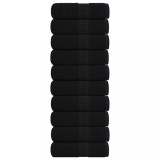 Gossi prosoape de oaspeti, frogn, 10 buc., negru, 30x50 cm, 360 g/m2