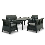 Set de mobilier de grădină Scandi Fiesta linea duo grafit-gri rece