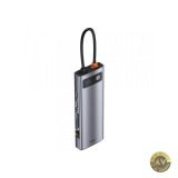 Hub USB-C Baseus 3 x USB-A 3.0 - 1 x USB-C - 1 x HDMI - 1 x VGA - 1 x RJ45 - 1 x SD - 1 x microSD Gri CAHUB-CU0G