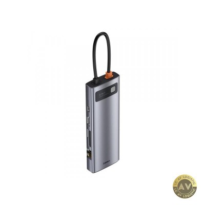 Hub USB-C Baseus 3 x USB-A 3.0 - 1 x USB-C - 1 x HDMI - 1 x VGA - 1 x RJ45 - 1 x SD - 1 x microSD Gri CAHUB-CU0G foto