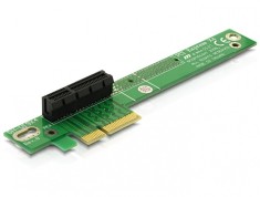 Riser card PCI Express x4 unghi 90 grade insertie stanga, Delock 89103