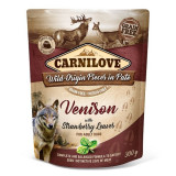 Carnilove Dog Pouch Pat&eacute; Venison with Strawberry Leaves, 300 g