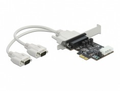 PCI Express la 2 x Serial RS-232 cu voltage supply 5V/12V, Delock 89909