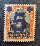 Orașul Liber Danzig 1920 - Timbru Clasic de Tranziție (Surcharge &bdquo;5&rdquo; pe 1,25 Mark Germania) (MNH) - Cod: -TG1