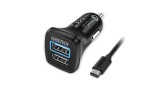 CHOETECH C0051 2 porturi USB QC 3.0 &icirc;ncărcător auto QC 3.0