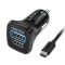 CHOETECH C0051 2 porturi USB QC 3.0 &icirc;ncărcător auto QC 3.0