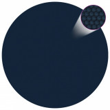 Folie solara plutitoare piscina, negru/albastru, 488 cm, PE GartenMobel Dekor, vidaXL