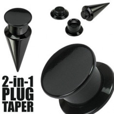 Taper si plug 2 in 1, negru - La?ime: 4 mm foto