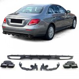 Difuzor spate cu iesiri de evacuare negre, potrivit pentru Mercedes E-Class W213 fara linia de design A Performance AutoTuning