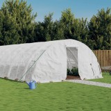 VidaXL Seră cu cadru din oțel, alb, 50 m&sup2;, 10x5x2,3 m