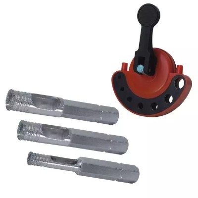 Set ghid pentru foraj si burghie 6,8,10mm foto