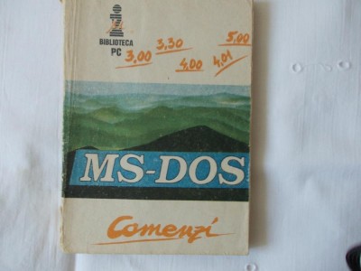 MS-DOS comenzi 1992 foto