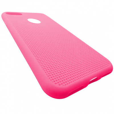 Husa silicon Mesh (retea) roz inchis pentru Apple iPhone 7 foto