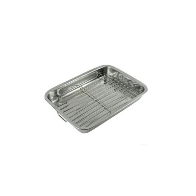 Tava din inox, pentru cuptor, cu gratar, 40 cm, Kinghoff foto