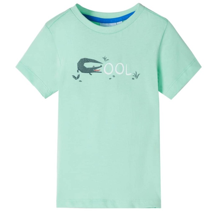 Tricou pentru copii cu m&acirc;neci scurte verde deschis 116