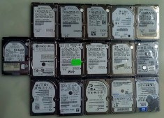 HDD 2,5" lot 15 bucăți la 35lei/bucata - 1Tb, 500Gb, 250Gb, 160Gb, 80Gb, 40Gb, 20Gb