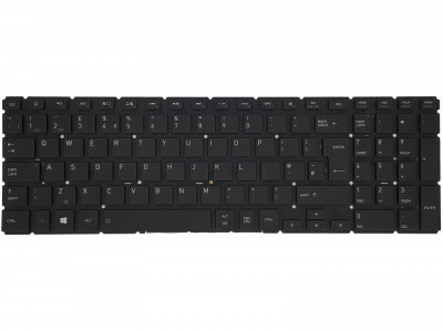 Tastatura Laptop, Toshiba, Satellite Radius P50W, P50W-B, P50W-C, P55W, P55W-B, fara rama, iluminata, neagra, UK foto
