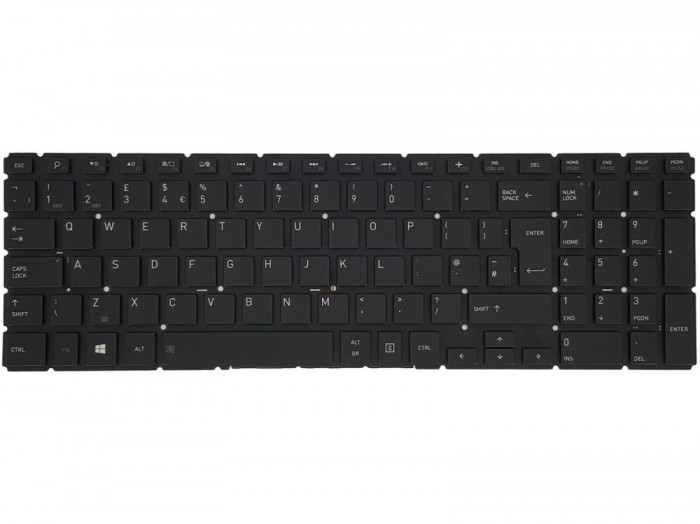 Tastatura Laptop, Toshiba, Satellite L50-B, fara rama, iluminata, neagra, UK