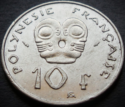 Moneda exotica 10 FRANCI - POLYNESIE / POLINEZIA FRANCEZA, anul 1983 * cod 591 foto