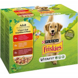 Friskies Dog 12 x 100 g aspic, pui, vita, miel