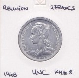 Moneda Reunion 2 Franci 1948 - KM8 UNC ( vezi descriere )