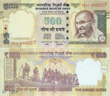 2016 , 500 rupees ( P-106v ) - India - stare XF+