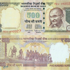 2016 , 500 rupees ( P-106v ) - India - stare XF+