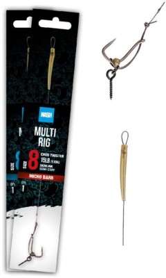 Carlige Legate Nash Multi Rig Barbed, 20lbs, nr.6, 1buc/plic foto