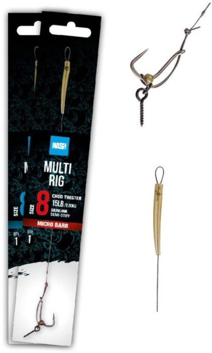 Carlige Legate Nash Multi Rig Barbed, 20lbs, nr.6, 1buc/plic