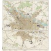 Plan Bucuresti 1984 (rusa), 50x55cm, reproducere - Harta Bucuresti