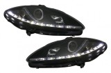Faruri LED DRL negre pentru Seat Leon 1P, Altea si Toledo 2005-2009
