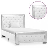 vidaXL Cadru de pat, alb, 90 x 200 cm, piele ecologică 286787