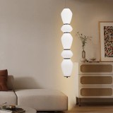 Lustra LED suspendata 77W cu telecomanda, &icirc;naltime reglabila, alb