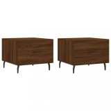 Cumpara ieftin Masute de cafea, 2 buc. stejar maro, 50x50x40 cm, lemn compozit