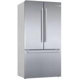 Side by side Bosch KFF96PIEP, MultiDoor, 573 l, Clasa E, NoFrost, HomeConnect, AirFresh Filter, VitaFresh, 183 cm, Inox antiamprenta