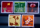 Madagascar 1975 flori plante flora , serie 5v nestampilat