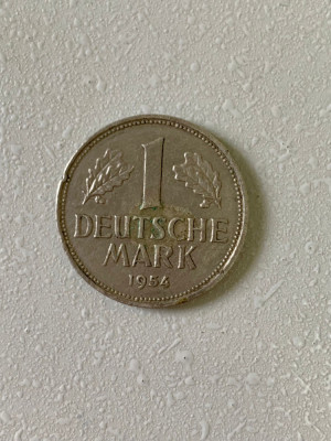 Moneda 1 DEUTSCHE MARK - 1954 J - Germania - KM 110 (262) foto