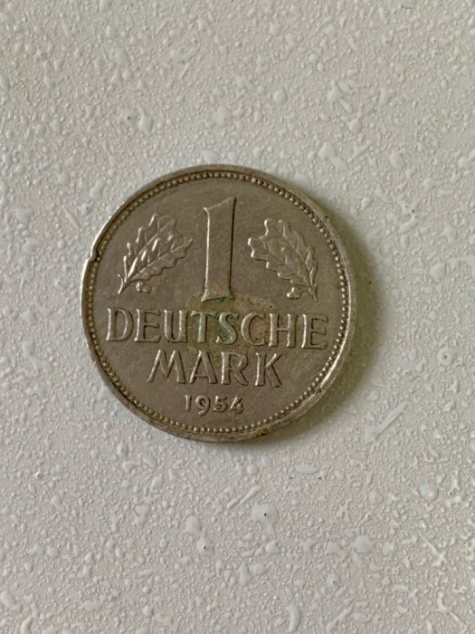 Moneda 1 DEUTSCHE MARK - 1954 J - Germania - KM 110 (262)