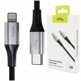 Cablu de date si incarcare Allity AUC-01 USB-C to Lightning 27W 1m Negru